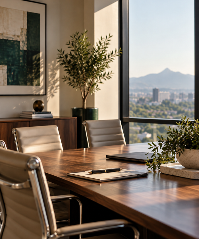 Modern boardroom for executive search